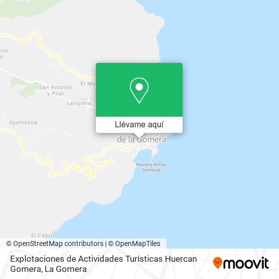 Mapa Explotaciones de Actividades Turísticas Huercan Gomera