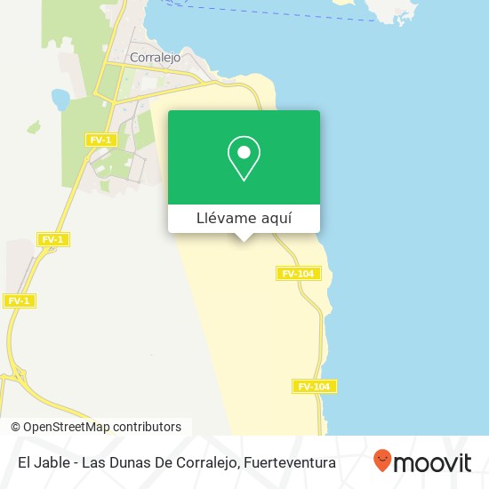 Mapa El Jable - Las Dunas De Corralejo