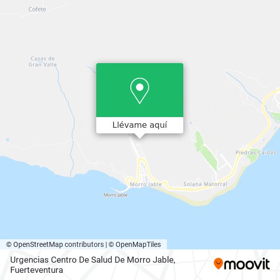 Mapa Urgencias Centro De Salud De Morro Jable