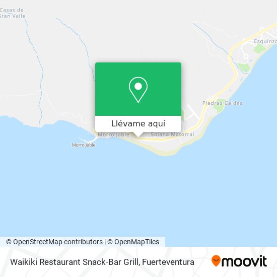 Mapa Waikiki Restaurant Snack-Bar Grill