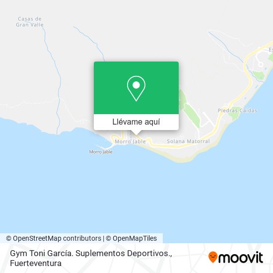 Mapa Gym Toni García. Suplementos Deportivos.