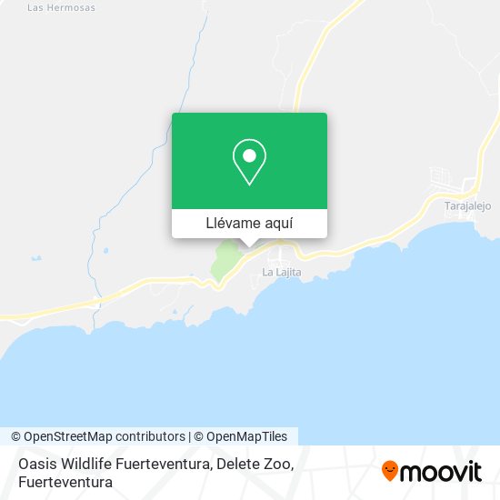 Mapa Oasis Wildlife Fuerteventura, Delete Zoo