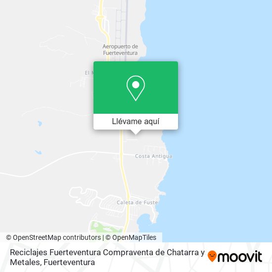 Mapa Reciclajes Fuerteventura Compraventa de Chatarra y Metales