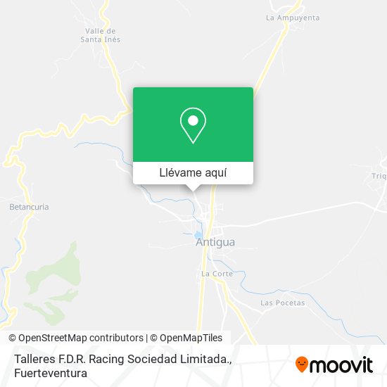 Mapa Talleres F.D.R. Racing Sociedad Limitada.