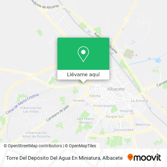 Mapa Torre Del Depósito Del Agua En Miniatura