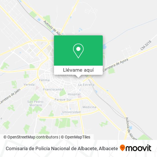 Mapa Comisaría de Policía Nacional de Albacete