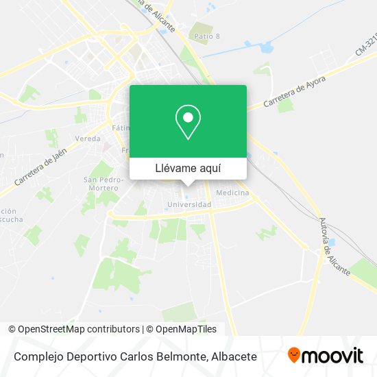 Mapa Complejo Deportivo Carlos Belmonte