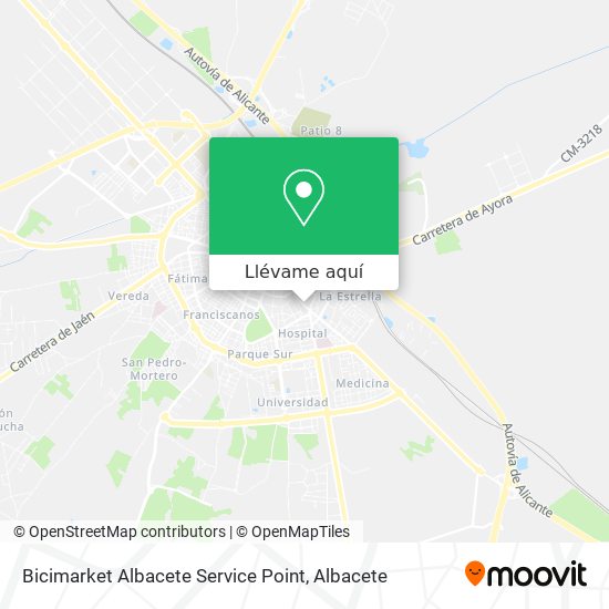 Mapa Bicimarket Albacete Service Point