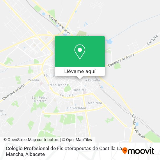 Mapa Colegio Profesional de Fisioterapeutas de Castilla La Mancha