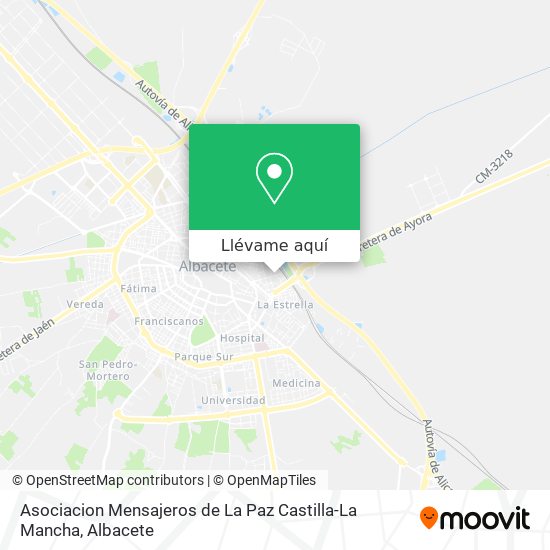 Mapa Asociacion Mensajeros de La Paz Castilla-La Mancha