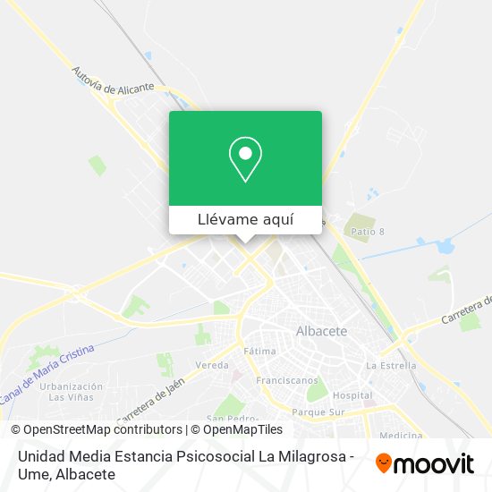 Mapa Unidad Media Estancia Psicosocial La Milagrosa - Ume