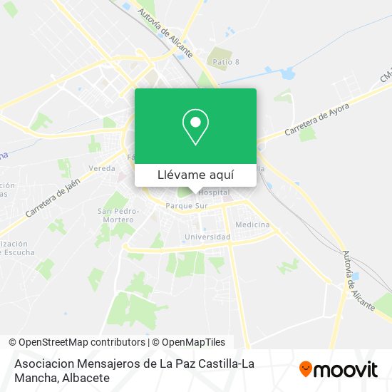 Mapa Asociacion Mensajeros de La Paz Castilla-La Mancha