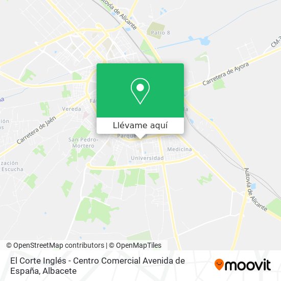 Mapa El Corte Inglés - Centro Comercial Avenida de España