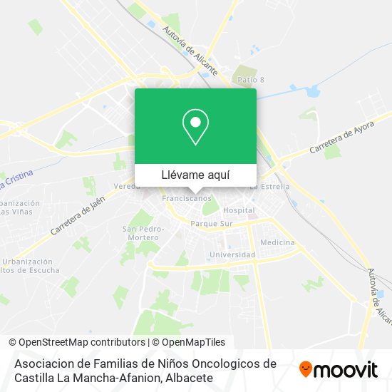 Mapa Asociacion de Familias de Niños Oncologicos de Castilla La Mancha-Afanion