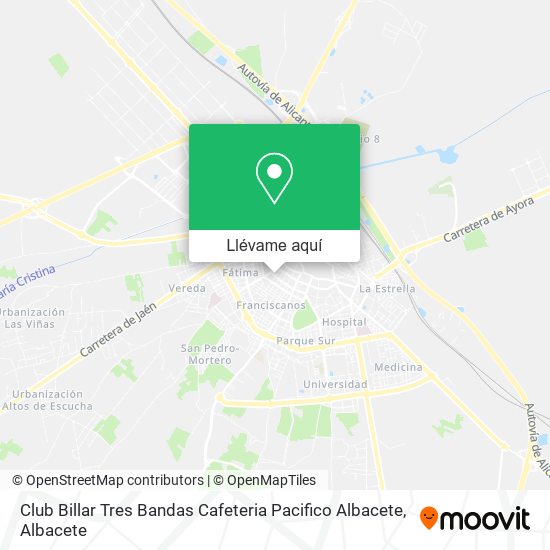 Mapa Club Billar Tres Bandas Cafeteria Pacifico Albacete