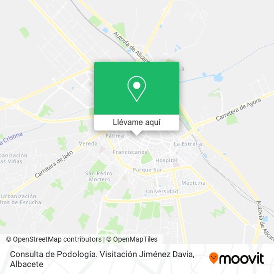Mapa Consulta de Podología. Visitación Jiménez Davia
