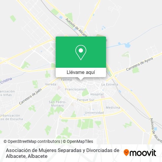 Mapa Asociación de Mujeres Separadas y Divorciadas de Albacete