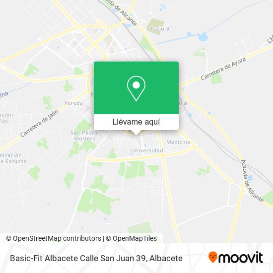 Mapa Basic-Fit Albacete Calle San Juan 39