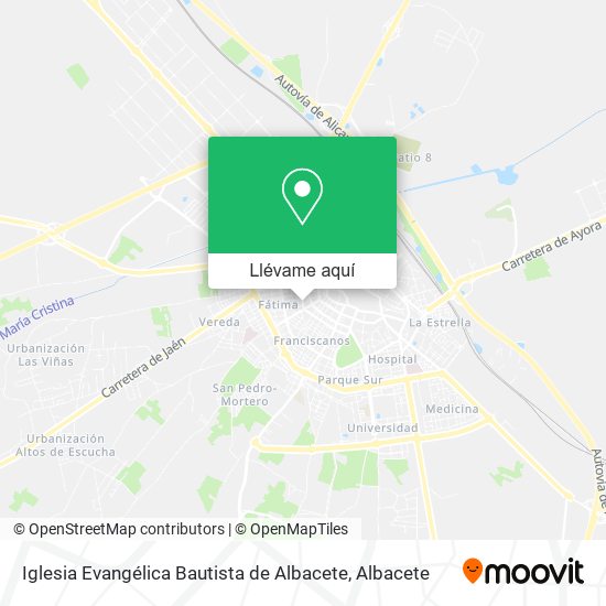 Mapa Iglesia Evangélica Bautista de Albacete