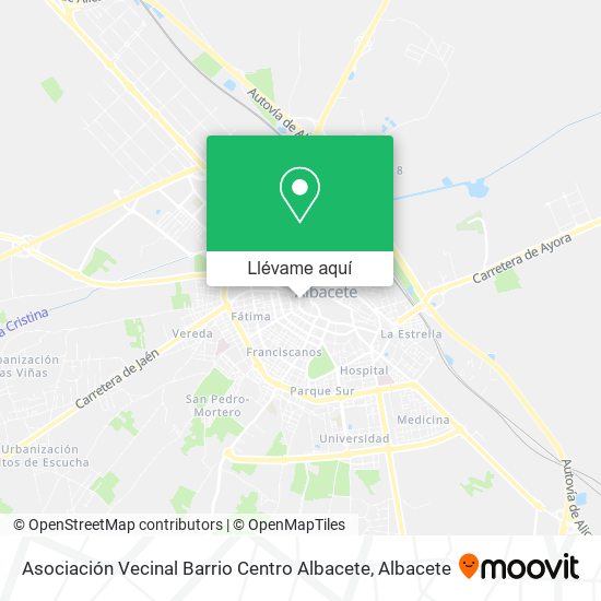 Mapa Asociación Vecinal Barrio Centro Albacete