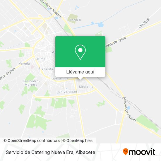 Mapa Servicio de Catering Nueva Era