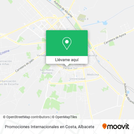 Mapa Promociones Internacionales en Costa
