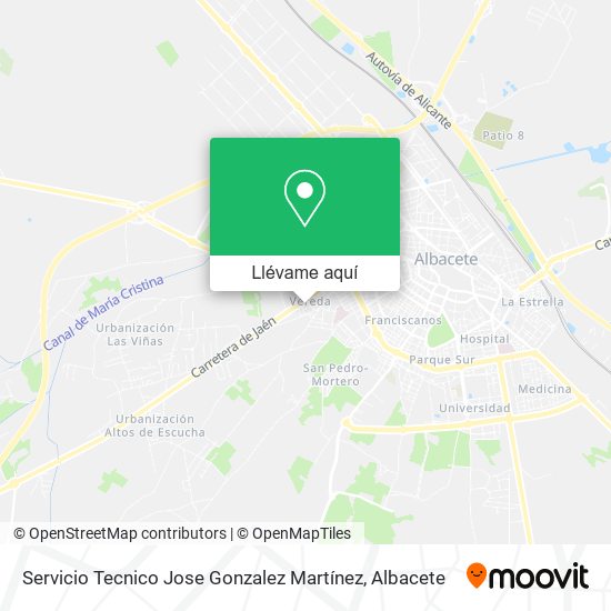 Mapa Servicio Tecnico Jose Gonzalez Martínez
