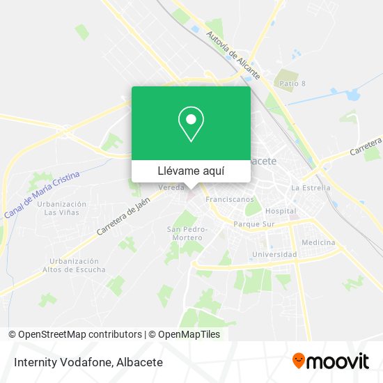 Mapa Internity Vodafone
