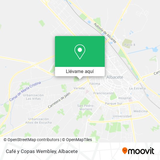 Mapa Café y Copas Wembley
