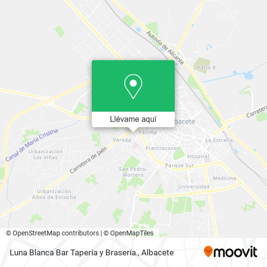 Mapa Luna Blanca Bar Tapería y Brasería.