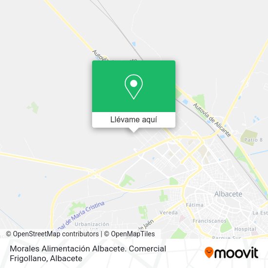 Mapa Morales Alimentación Albacete. Comercial Frigollano