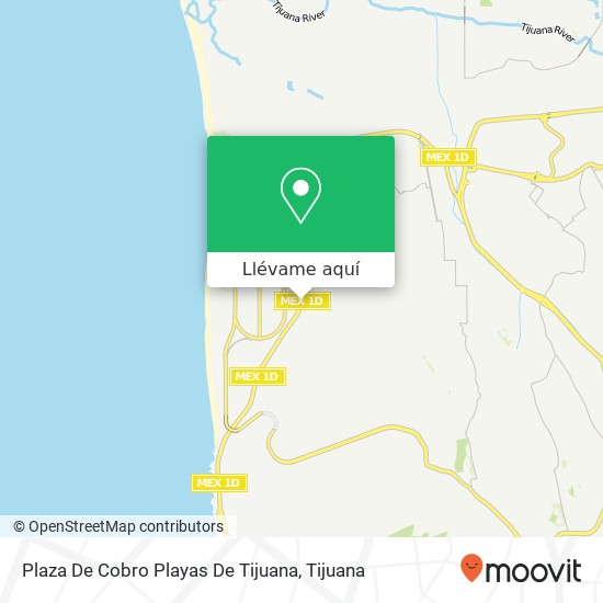 Mapa de Plaza De Cobro Playas De Tijuana