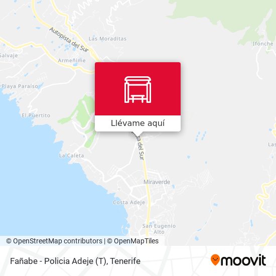 Mapa Fañabe - Policia Adeje (T)