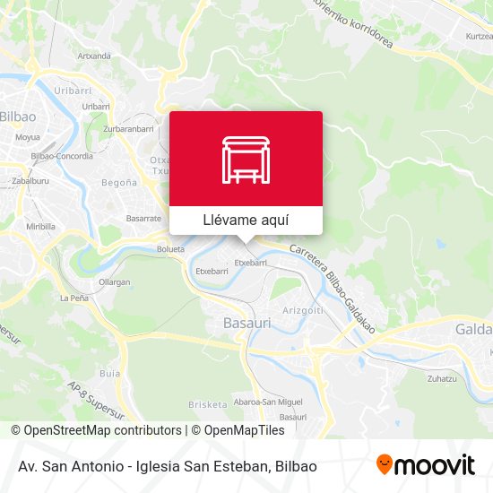 Mapa Av. San Antonio - Iglesia San Esteban