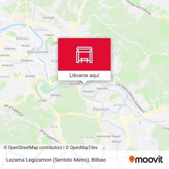 Mapa Lezama Legizamon (Sentido Metro)