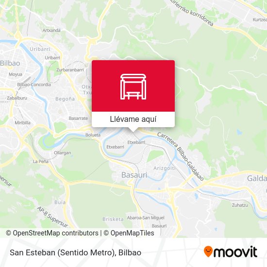 Mapa San Esteban (Sentido Metro)