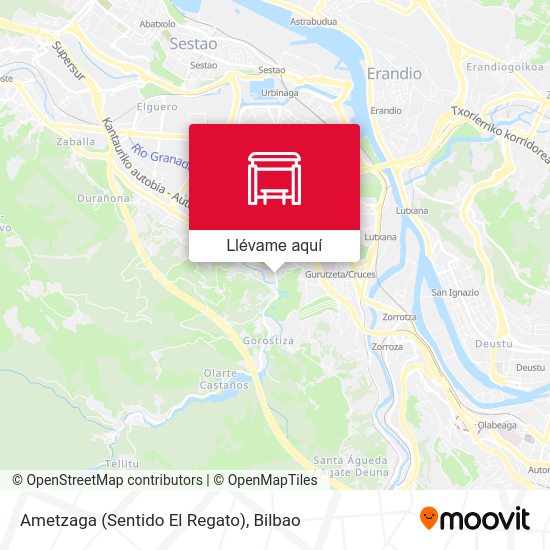 Mapa Ametzaga (Sentido El Regato)