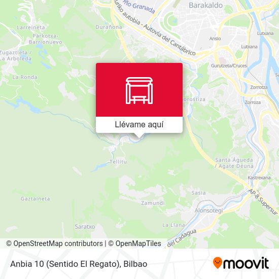 Mapa Anbia 10 (Sentido El Regato)