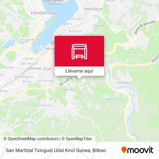 Mapa San Martzial Txingudi Udal Kirol Gunea