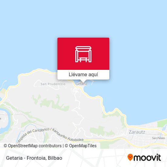 Mapa Getaria - Frontoia