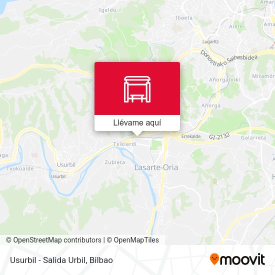 Mapa Usurbil - Salida Urbil