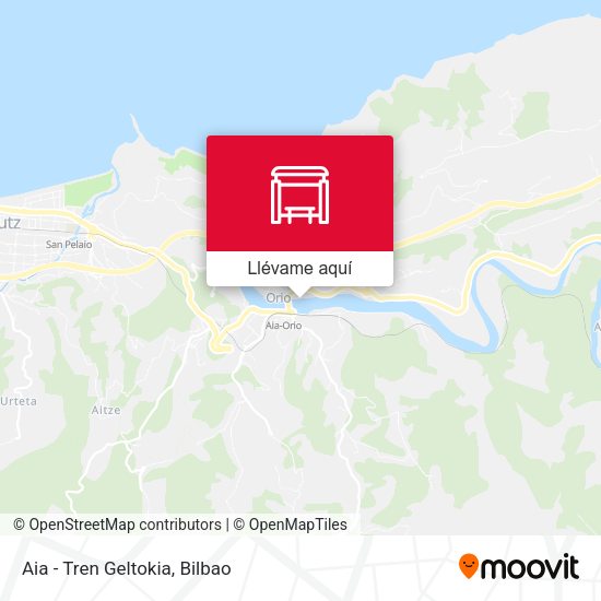 Mapa Aia - Tren Geltokia