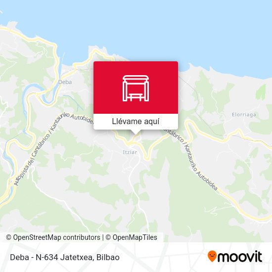 Mapa Deba - N-634 Jatetxea
