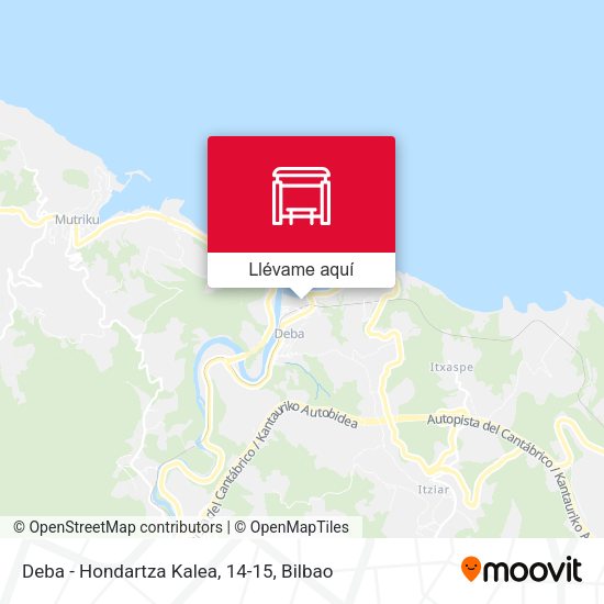 Mapa Deba - Hondartza Kalea, 14-15
