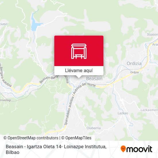 Mapa Beasain - Igartza Oleta 14-  Loinazpe Institutua