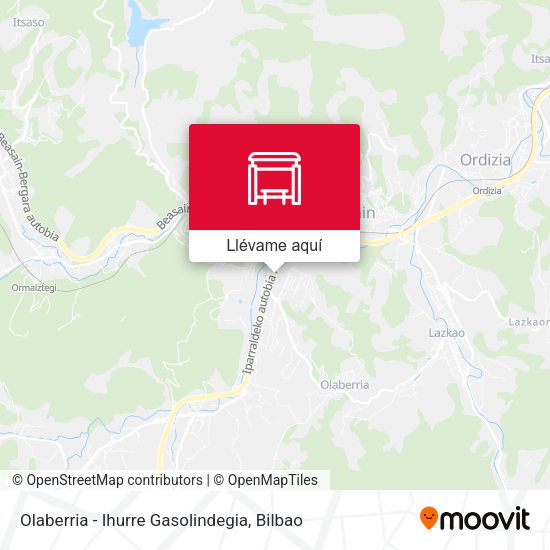 Mapa Olaberria - Ihurre Gasolindegia