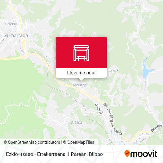 Mapa Ezkio-Itsaso - Errekarraena 1 Parean