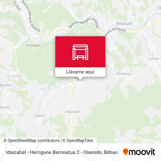 Mapa Idiazabal - Herrigune Barreiatua 2 - Olaondo