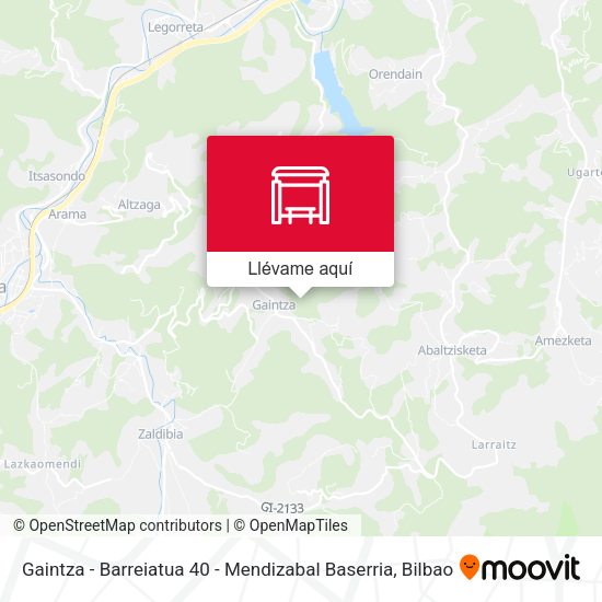 Mapa Gaintza - Barreiatua 40 - Mendizabal Baserria