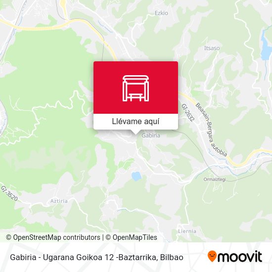 Mapa Gabiria - Ugarana Goikoa 12 -Baztarrika